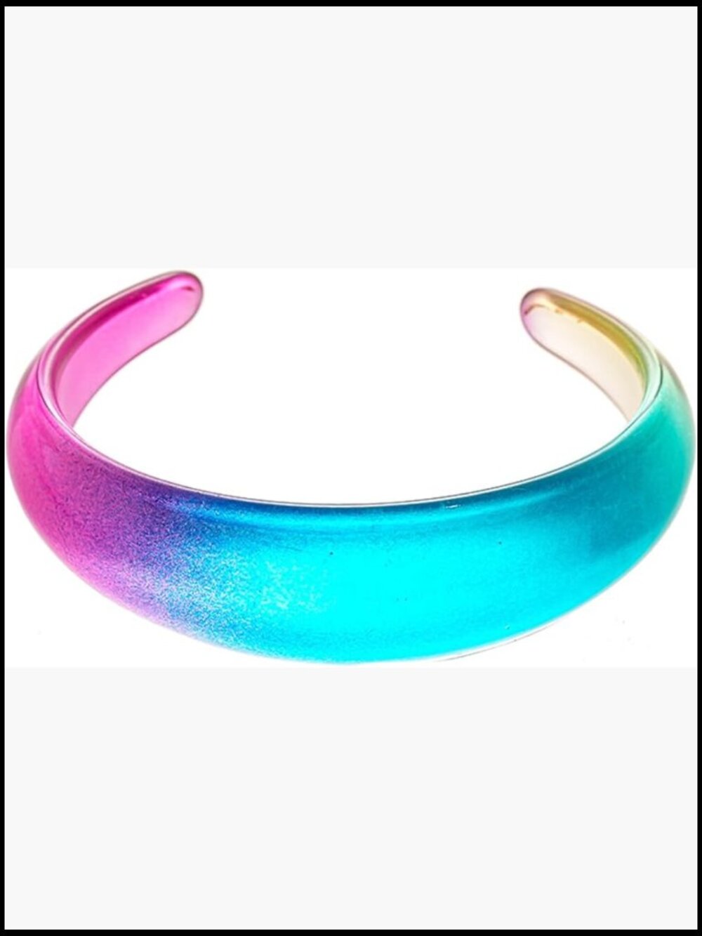 Chunky Acrylic Bangle Bracelet Irregular Geometric Y2K Statement Jewelry
